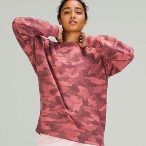 Lululemon Perfectly Oversized Crew Heritage 365 Camo Brier Rose Multi EUC